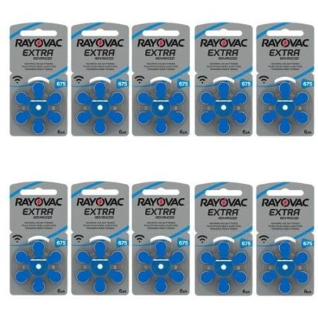 Rayovac Extra Advanced 675 (PR44) Blauw Hoortoestel batterij Voordeelpakket (60x)