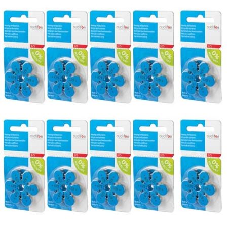 Audifon 675 (PR44) Blauw hoortoestel batterij - Voordeelpakket (60x)